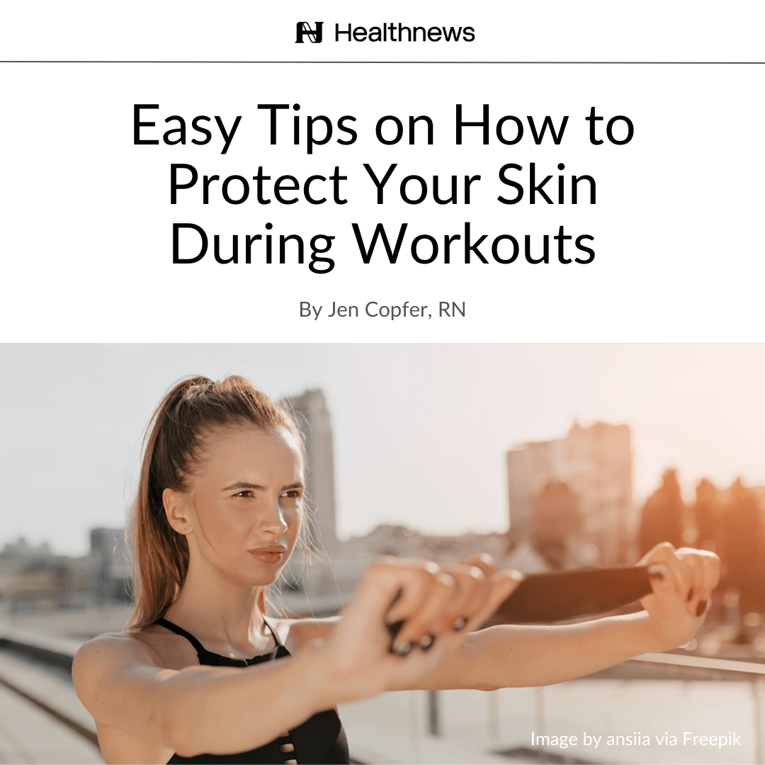A woman exercising outdoors