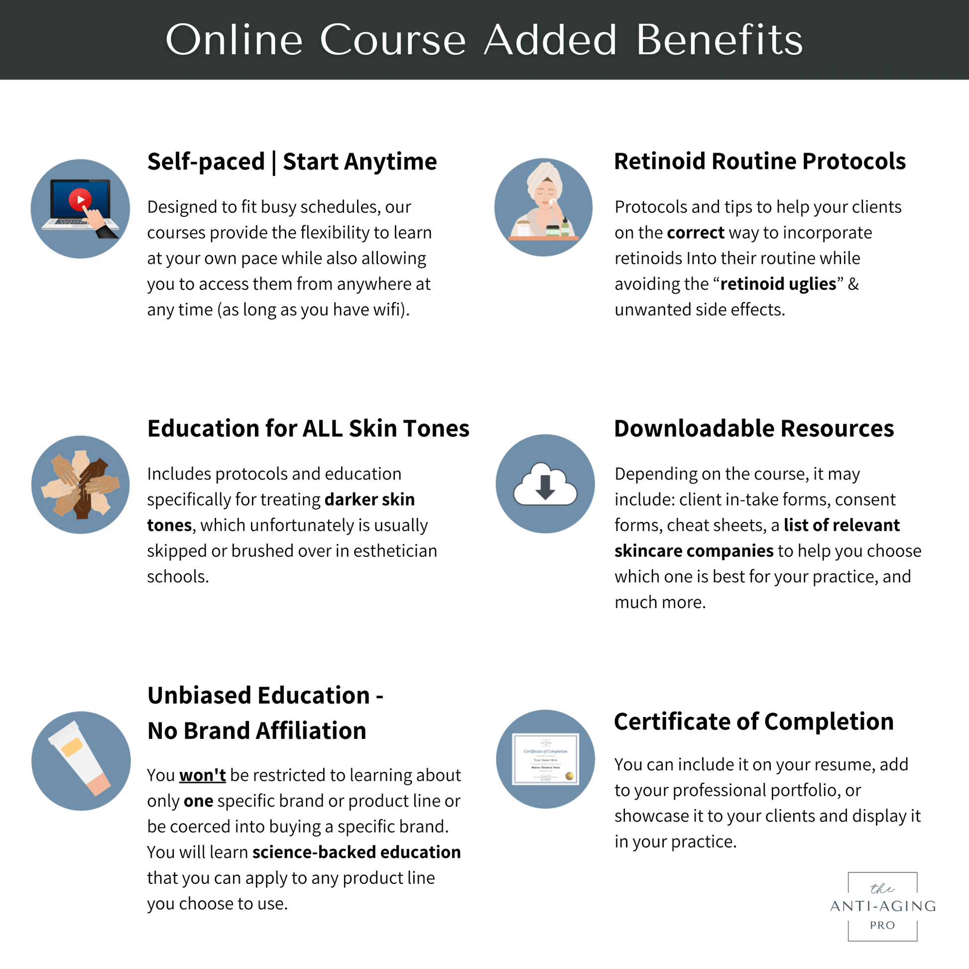 self-paced retinol course benefits