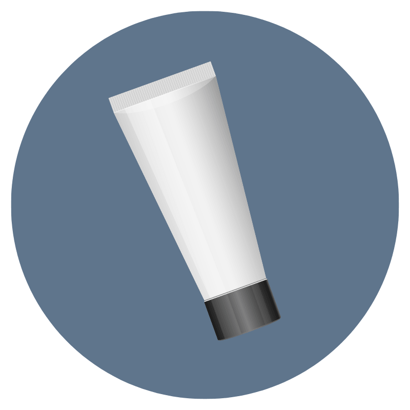 White skincare tube with no brand or label on it