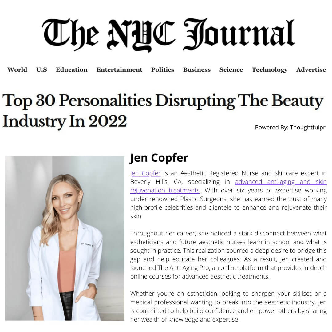 Jen Copfer featured in The NYC Journal