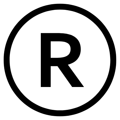 Registered Trademark symbol, the letter R inside a circle